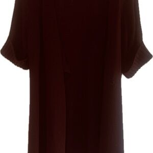 Cozy Burgundy Knit Cardigan/Wrap Sweater